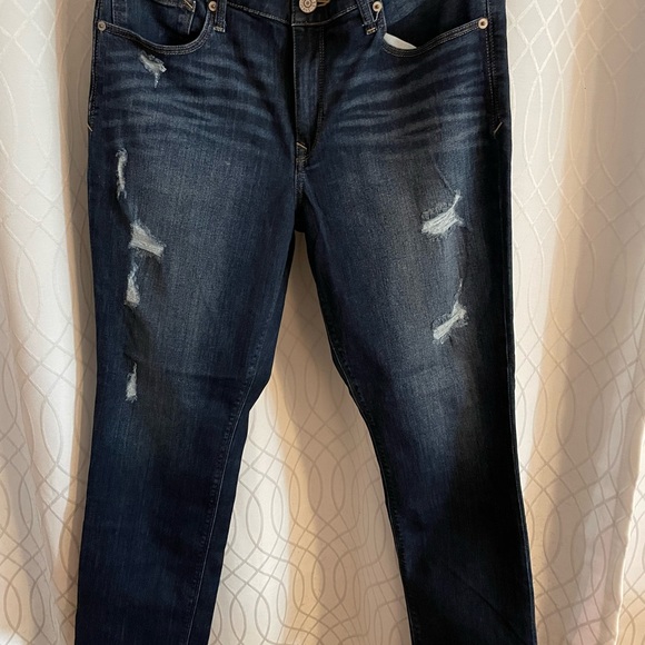 Express cropped skinny mid rise frayed jeans SZ 14 - Picture 2 of 11